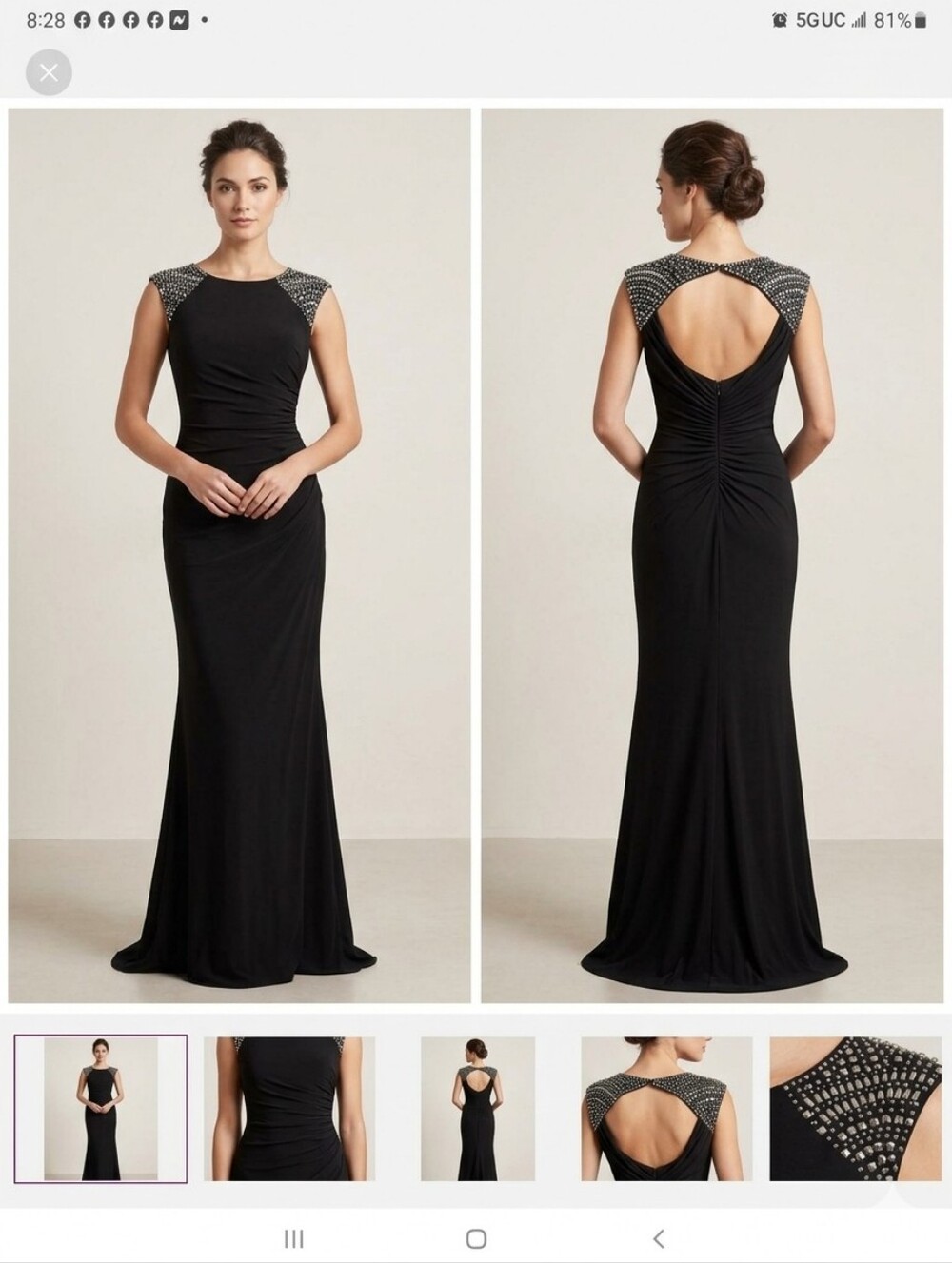 R&M RICHARDS LADIES DRESS SIZE 8 IN A BEAUTIFUL BLACK POLYESTER ⚫️ ♥️
